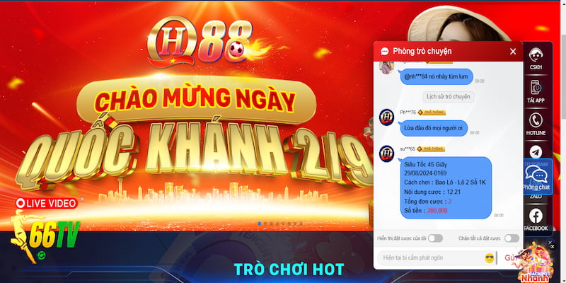 Kết nối với nhân viên sân giải trí qua kênh Live Chat đơn giản